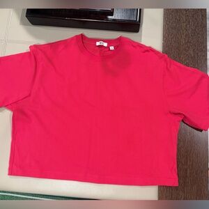 Uniqlo crop/boxy 100% cotton shirt